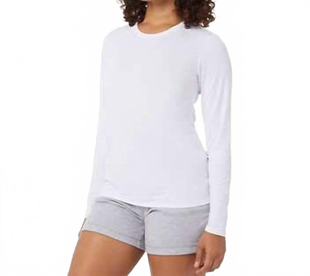 NEW 32 DEGREES long sleeve air mesh tee - 2-pack in coral/white